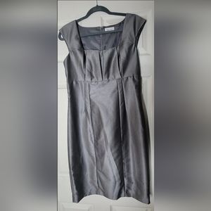 Silver Holiday Dress by Calvin Klein, Size 8